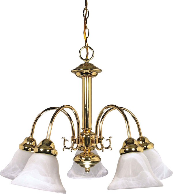 Nuvo Lighting - 60-185 - Five Light Chandelier - Ballerina - Polished Brass from Lighting & Bulbs Unlimited in Charlotte, NC