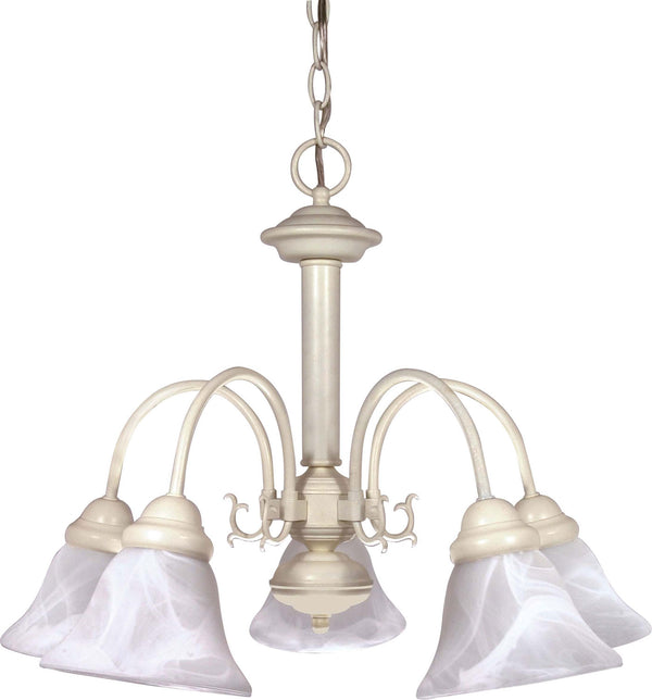 Nuvo Lighting - 60-187 - Five Light Chandelier - Ballerina - Textured White from Lighting & Bulbs Unlimited in Charlotte, NC