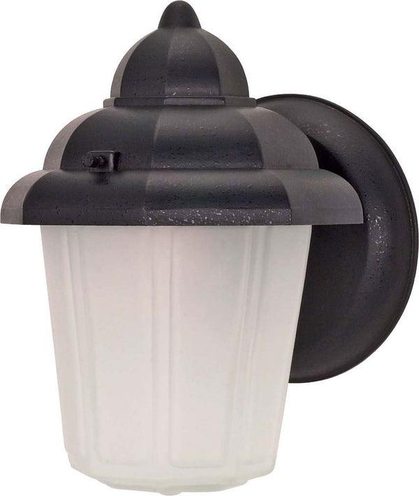 Nuvo Lighting - 60-641 - One Light Wall Lantern - Hood Lantern - Textured Black from Lighting & Bulbs Unlimited.