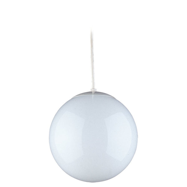 Visual Comfort Studio - 6018-15 - One Light Pendant - Leo - Hanging Globe - White from Lighting & Bulbs Unlimited in Charlotte, NC
