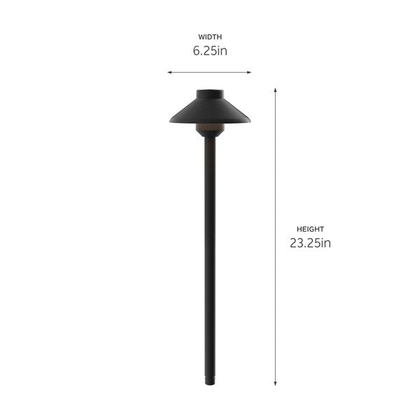 LED Path Light from the Landscape Led Collection in Black Textured Finish by Kichler (on Backorder ~4/23/2022*)