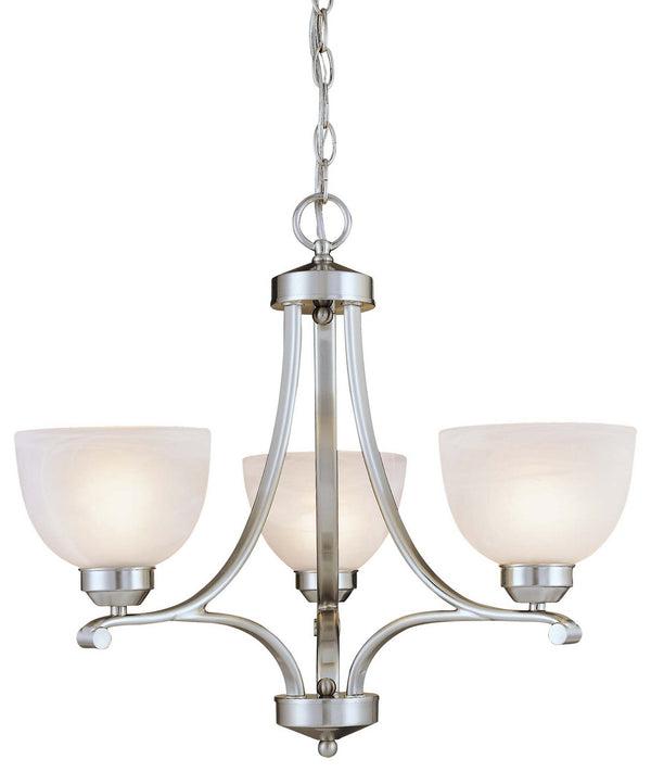 Minka-Lavery - 1423-84 - Three Light Mini Chandelier - Paradox - Brushed Nickel from Lighting & Bulbs Unlimited in Charlotte, NC