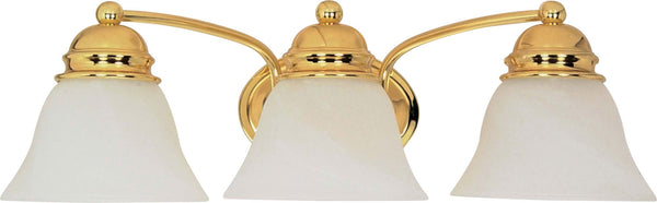 Nuvo Lighting - 60-350 - Three Light Vanity - Empire - Polished Brass from Lighting & Bulbs Unlimited in Charlotte, NC