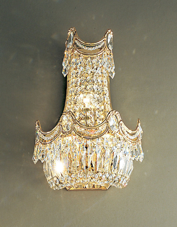 Classic Lighting - 1810 G CP - Three Light Wall Sconce - Regency - Gold Plate from Lighting & Bulbs Unlimited in Charlotte, NC