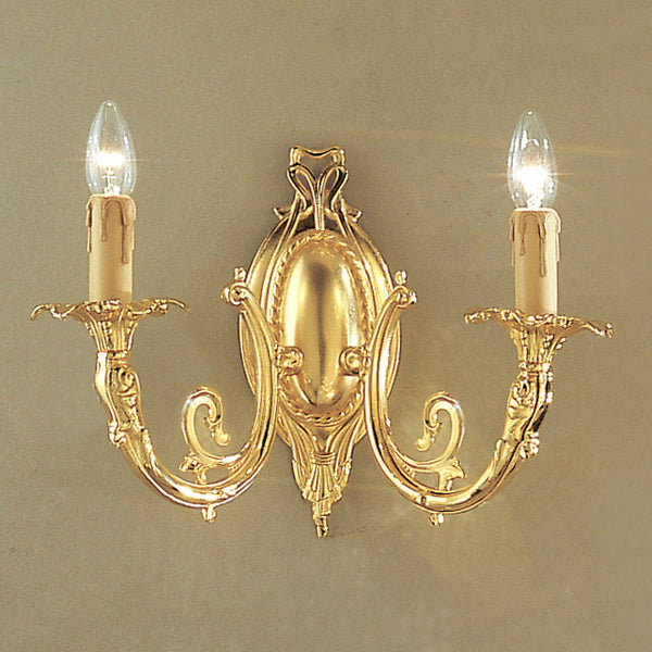Classic Lighting - 5702 G - Two Light Wall Sconce - Princeton - Gold Plate from Lighting & Bulbs Unlimited in Charlotte, NC