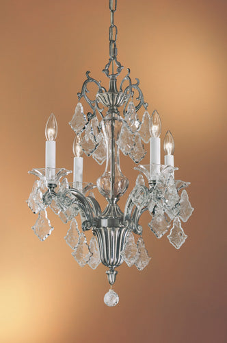 Classic Lighting - 57104 MS C - Four Light Mini Chandelier - Via Firenze - Millennium Silver from Lighting & Bulbs Unlimited in Charlotte, NC
