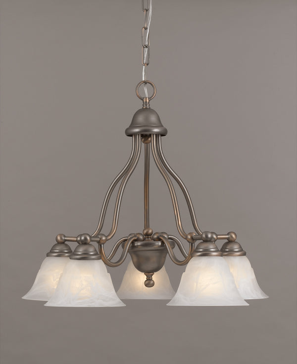 Classic Lighting - 69625 ACP WAG - Five Light Chandelier - Providence - Antique Copper from Lighting & Bulbs Unlimited in Charlotte, NC