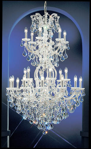 Classic Lighting - 8131 CH C - 25 Light Chandelier - Maria Theresa - Chrome from Lighting & Bulbs Unlimited in Charlotte, NC