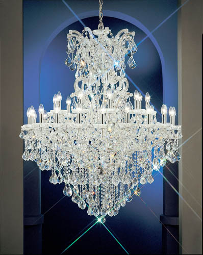 Classic Lighting - 8137 CH C - 31 Light Chandelier - Maria Theresa - Chrome from Lighting & Bulbs Unlimited in Charlotte, NC