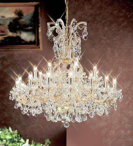 Classic Lighting - 8159 OWG C - 25 Light Chandelier - Maria Theresa - Olde World Gold from Lighting & Bulbs Unlimited in Charlotte, NC