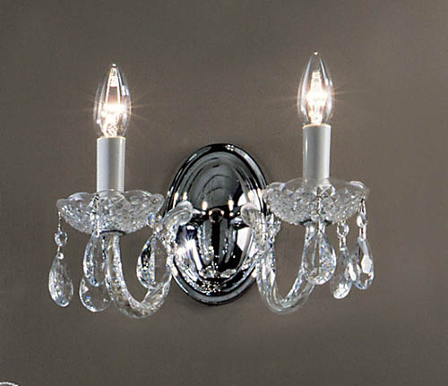 Classic Lighting - 8232 CH I - Two Light Wall Sconce - Monticello - Chrome from Lighting & Bulbs Unlimited in Charlotte, NC