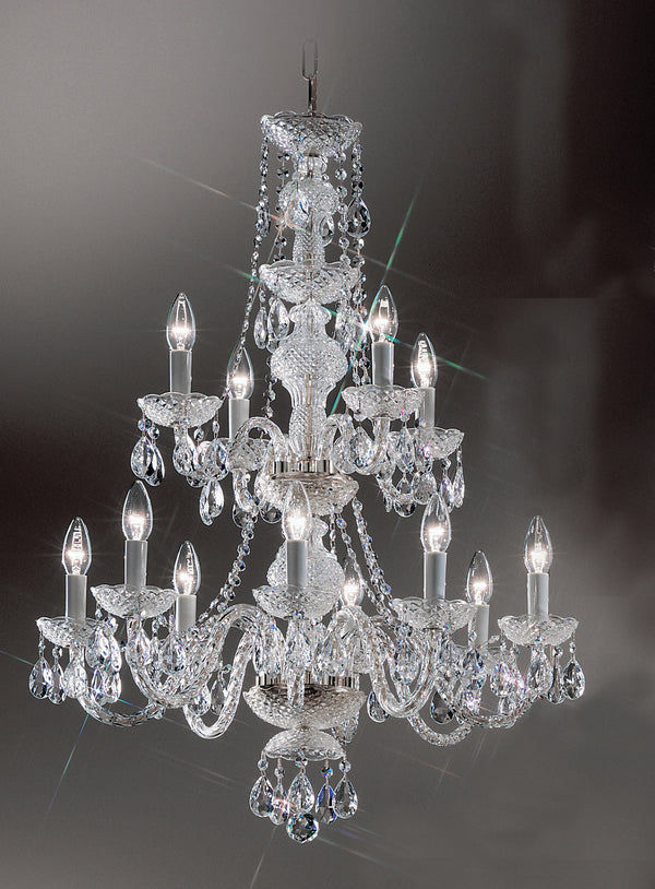 Classic Lighting - 8239 CH I - 12 Light Chandelier - Monticello - Chrome from Lighting & Bulbs Unlimited in Charlotte, NC