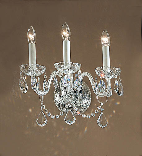 Classic Lighting - 8269 CH C - Three Light Wall Sconce - Bohemia - Chrome from Lighting & Bulbs Unlimited in Charlotte, NC
