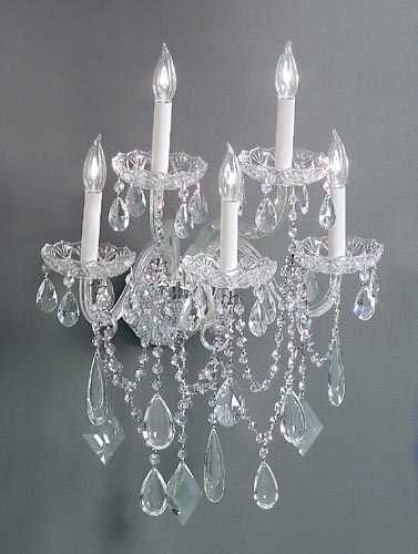 Classic Lighting - 8285 CH C - Five Light Chandelier - Prague - Chrome from Lighting & Bulbs Unlimited in Charlotte, NC
