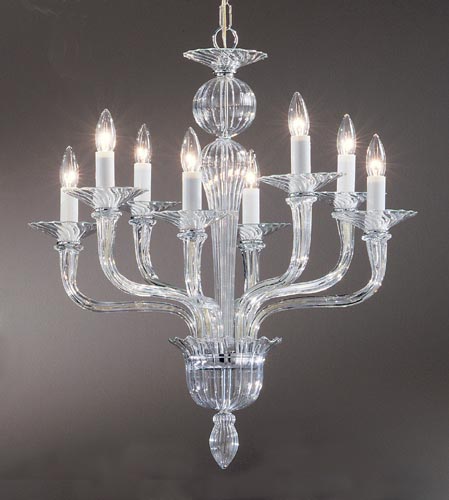 Classic Lighting - 8291 CH - Eight Light Chandelier - Palermo - Chrome from Lighting & Bulbs Unlimited in Charlotte, NC