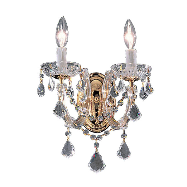 Classic Lighting - 8342 GP CP - Two Light Wall Sconce - Rialto Traditional - Gold Color Plated from Lighting & Bulbs Unlimited in Charlotte, NC