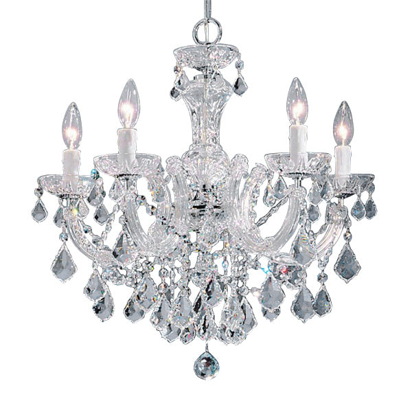 Classic Lighting - 8345 CH CP - Five Light Chandelier - Rialto Traditional - Chrome from Lighting & Bulbs Unlimited in Charlotte, NC