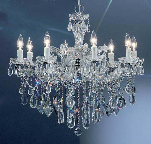 Classic Lighting - 8358 CH C - Eight Light Chandelier - Rialto Contemporary - Chrome from Lighting & Bulbs Unlimited in Charlotte, NC