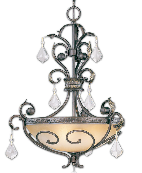 Classic Lighting - 92123 BZG CP - Three Light Pendant - Avalon - Bronze w/Gold Highlights from Lighting & Bulbs Unlimited in Charlotte, NC