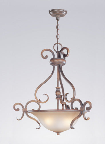 Classic Lighting - 92233 HRM - Three Light Pendant - Eagle Pointe - Hand Rubbed Mahogany from Lighting & Bulbs Unlimited in Charlotte, NC