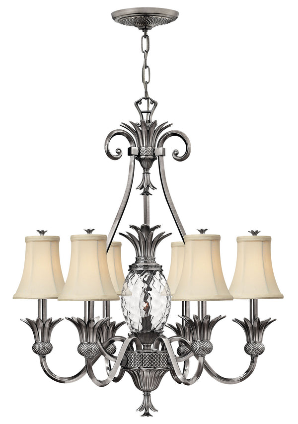 Hinkley - 4886PL - LED Foyer Pendant - Plantation - Polished Antique Nickel from Lighting & Bulbs Unlimited in Charlotte, NC