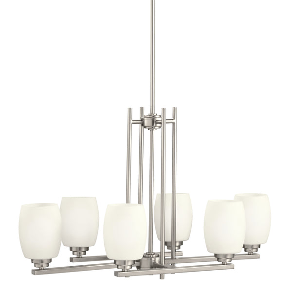 Kichler - 3898NI - Six Light Chandelier - Eileen - Brushed Nickel from Lighting & Bulbs Unlimited in Charlotte, NC