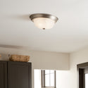 Two Light Flush Mount from the No Family Collection in Brushed Nickel Finish by Kichler