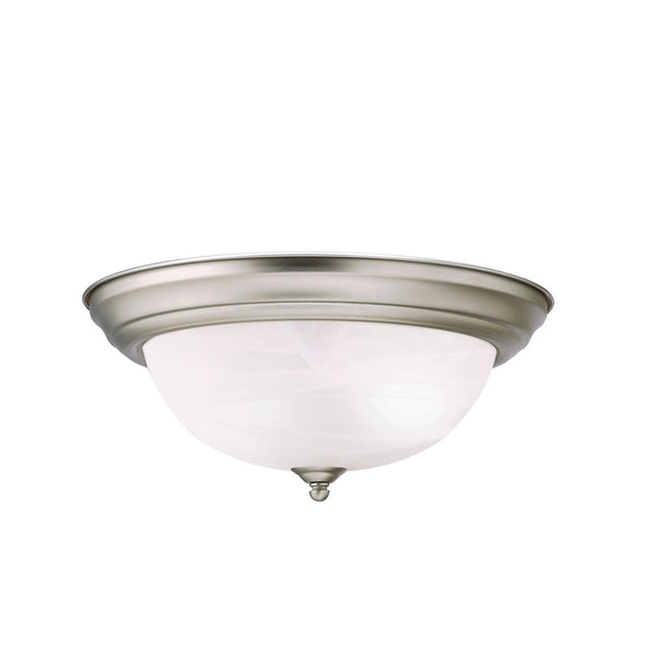 Two Light Flush Mount from the No Family Collection in Brushed Nickel Finish by Kichler