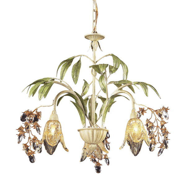 ELK Home - 86052 - Three Light Chandelier - Huarco - Sage Green from Lighting & Bulbs Unlimited in Charlotte, NC