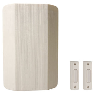 Nicor 18001 Deluxe 2-Door Chime Kit, w/ 2 Lighted Pushbuttons & 10VA Transformer, White (Final Sale)