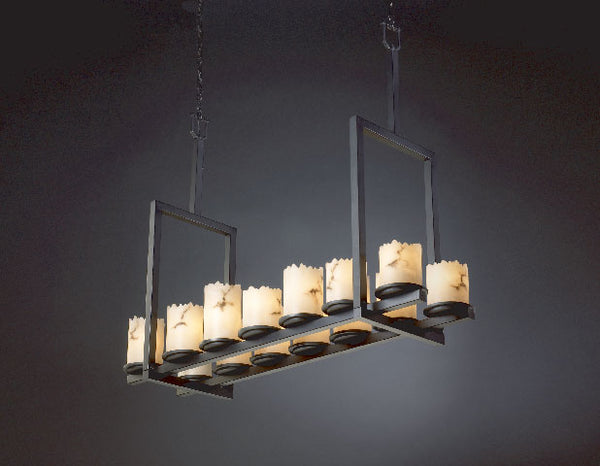 Justice Designs - FAL-8764-12-MBLK - 14 Light Chandelier - LumenAria - Matte Black from Lighting & Bulbs Unlimited in Charlotte, NC