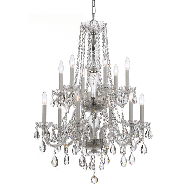 Crystorama - 1137-CH-CL-S - 12 Light Chandelier - Traditional Crystal - Polished Chrome from Lighting & Bulbs Unlimited in Charlotte, NC