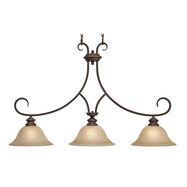 Golden - 6005-10 RBZ - Three Light Linear Pendant - Lancaster RBZ - Rubbed Bronze from Lighting & Bulbs Unlimited in Charlotte, NC