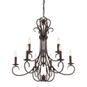 Nine Light Chandelier from the Homestead RBZ Collection in Rubbed Bronze Finish by Golden