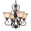 Golden - 8606-GM4 RBZ-TEA - Four Light Mini Chandelier - Homestead RBZ - Rubbed Bronze from Lighting & Bulbs Unlimited in Charlotte, NC