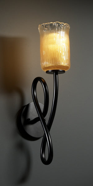 Justice Designs - GLA-8911-16-GLDC-MBLK - Wall Sconce - Veneto Luce - Matte Black from Lighting & Bulbs Unlimited in Charlotte, NC
