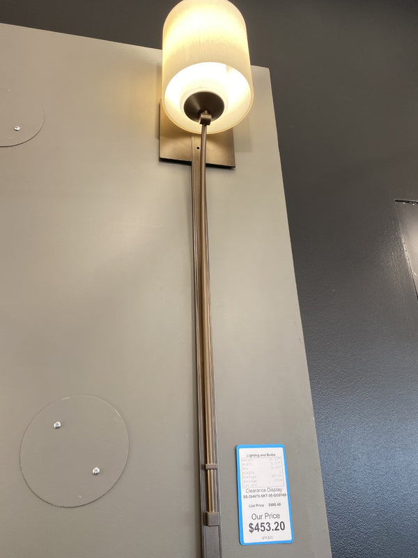 One Light Wall Sconce from the Formae Contemporary Collection in Bronze Finish by Hubbardton Forge (Clearance Display, Final Sale)