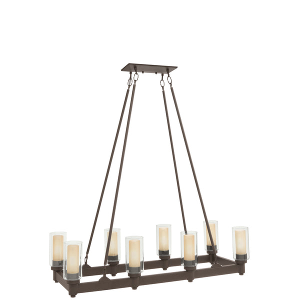 Kichler - 2943OZ - Eight Light Linear Chandelier - Circolo - Olde Bronze from Lighting & Bulbs Unlimited in Charlotte, NC