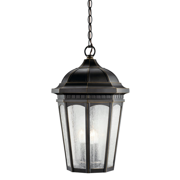 Kichler - 9539RZ - Three Light Outdoor Pendant - Courtyard - Rubbed Bronze from Lighting & Bulbs Unlimited in Charlotte, NC