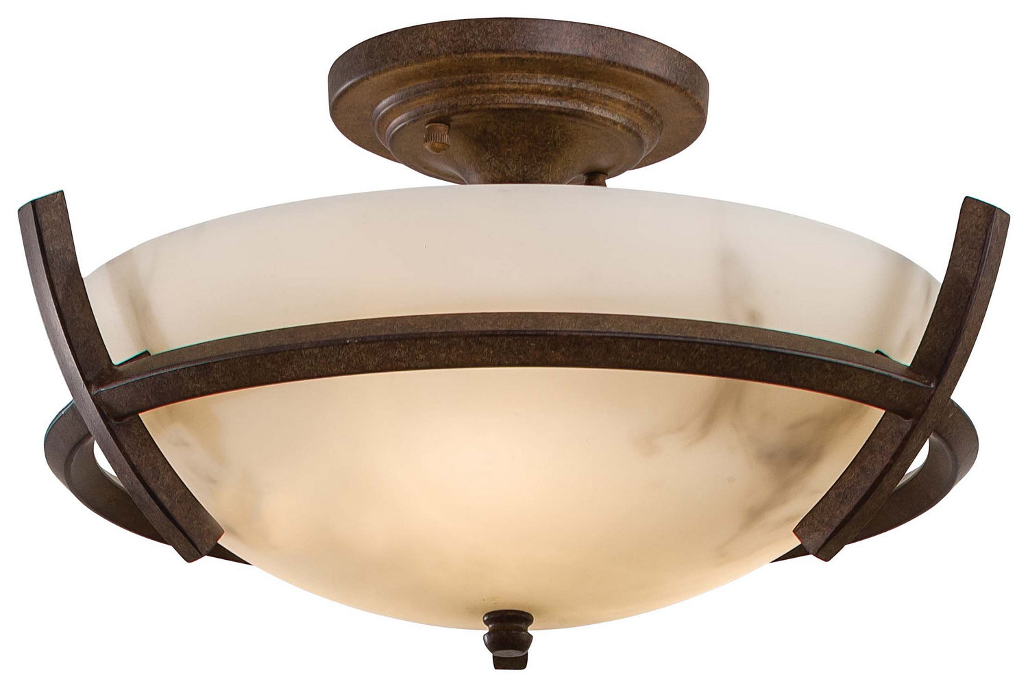 Minka-Lavery - 687-14 - Three Light Semi Flush Mount - Calavera - Nutmeg from Lighting & Bulbs Unlimited in Charlotte, NC