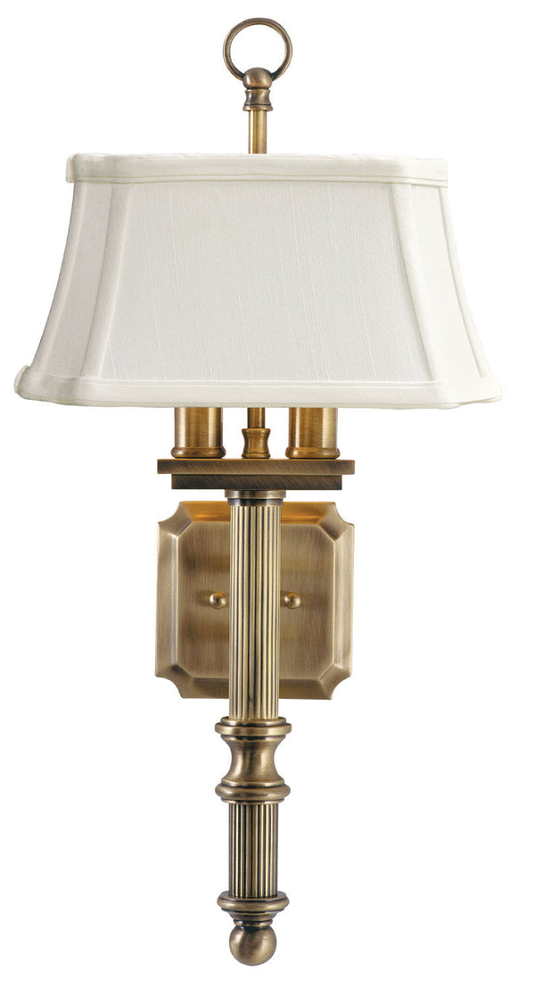 Two Light Wall Sconce from the Decorative Wall Lamp Collection in Antique Brass Finish by House of Troy