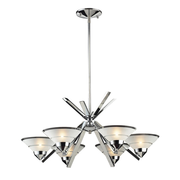 ELK Home - 1475/6 - Six Light Chandelier - Refraction - Polished Chrome from Lighting & Bulbs Unlimited in Charlotte, NC