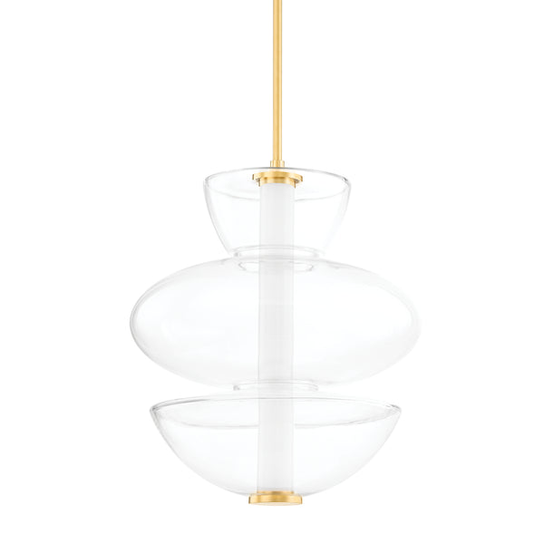 Hudson Valley - 5319-AGB - LED Pendant - Palermo - Aged Brass from Lighting & Bulbs Unlimited in Charlotte, NC