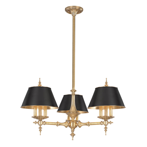 Hudson Valley - 9523-AGB - Nine Light Chandelier - Cheshire - Aged Brass from Lighting & Bulbs Unlimited in Charlotte, NC