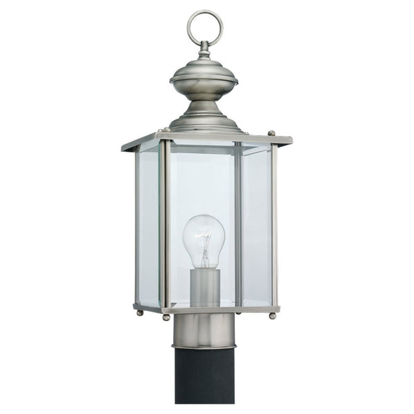 Generation Lighting - 8257-965 - One Light Outdoor Post Lantern - Jamestowne - Antique Brushed Nickel from Lighting & Bulbs Unlimited in Charlotte, NC