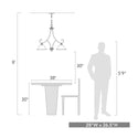 Five Light Chandelier from the Lancaster RBZ Collection in Rubbed Bronze Finish by Golden