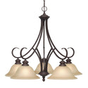 Golden - 6005-D5 RBZ - Five Light Chandelier - Lancaster RBZ - Rubbed Bronze from Lighting & Bulbs Unlimited in Charlotte, NC