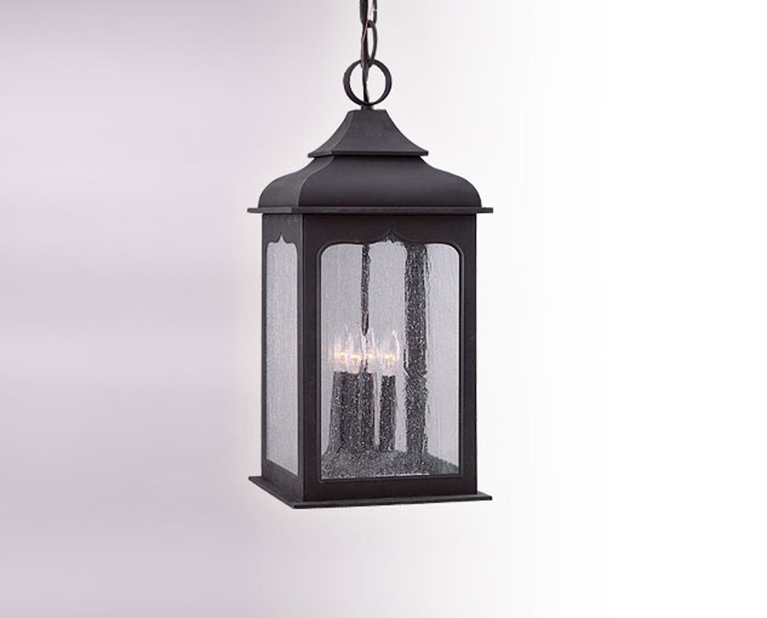 Troy Lighting - F2018-TBZ - Four Light Hanging Lantern - Henry Street - Colonial Iron from Lighting & Bulbs Unlimited in Charlotte, NC