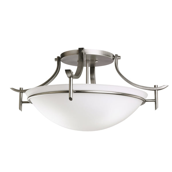 Three Light Semi Flush Mount from the Olympia Collection in Antique Pewter Finish by Kichler