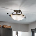 Three Light Semi Flush Mount from the Olympia Collection in Olde Bronze Finish by Kichler